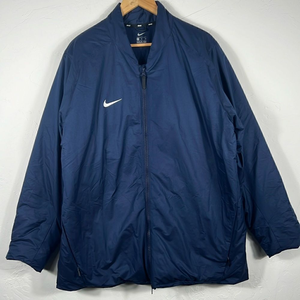 🔥 NIKE Puffer Winter Jacket Quality Thick Fluffy Full Zip‎ Polyester Coat Sz XL